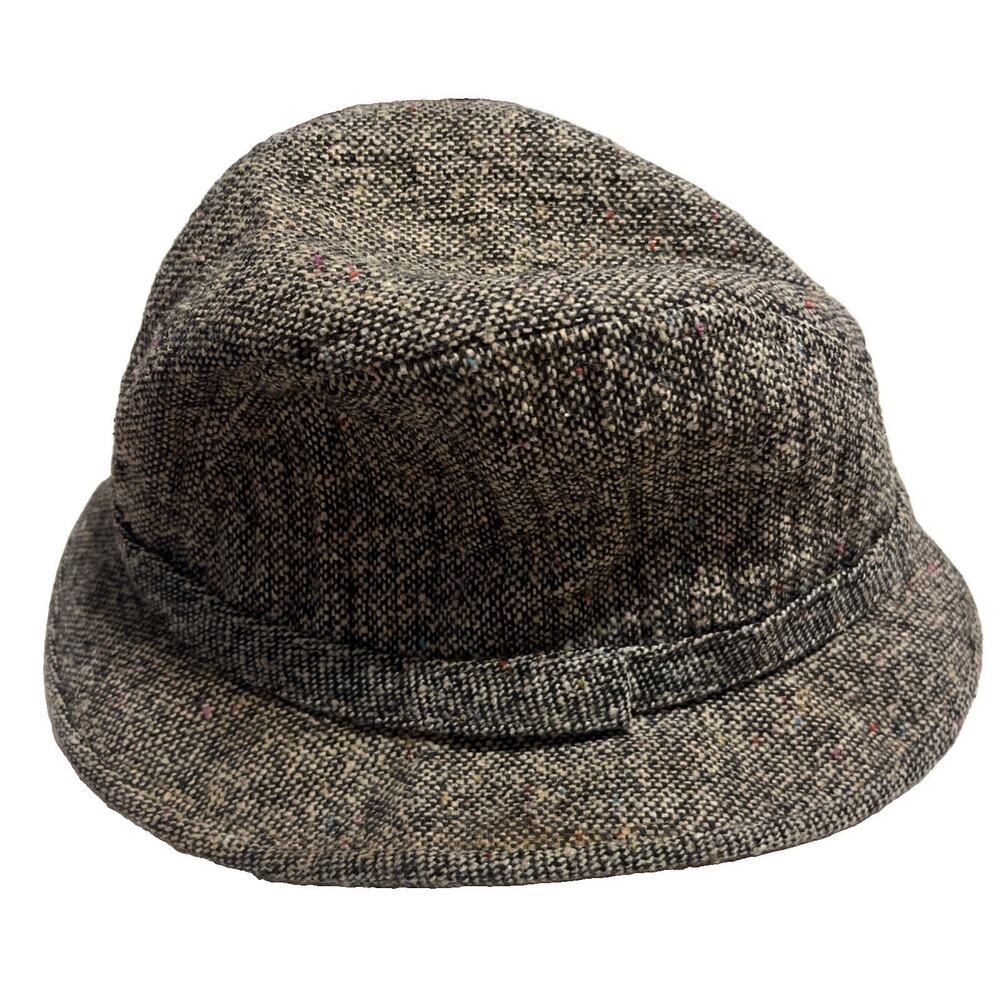 Vintage Totes Wool Blend Tweed Fedora Hat Men